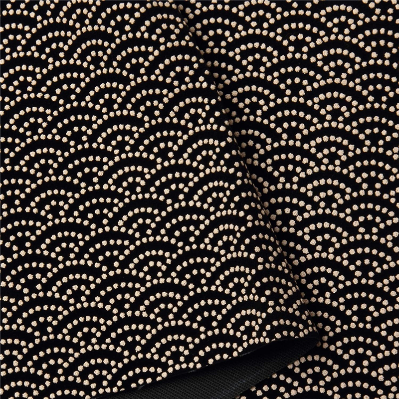 日本紐釦貿易 印伝調合皮スエードレザー生地 巾92cm×5m切売カット 青海波柄 白 KP4080-2A-5M 1枚（ご注文単位1枚）【直送品】