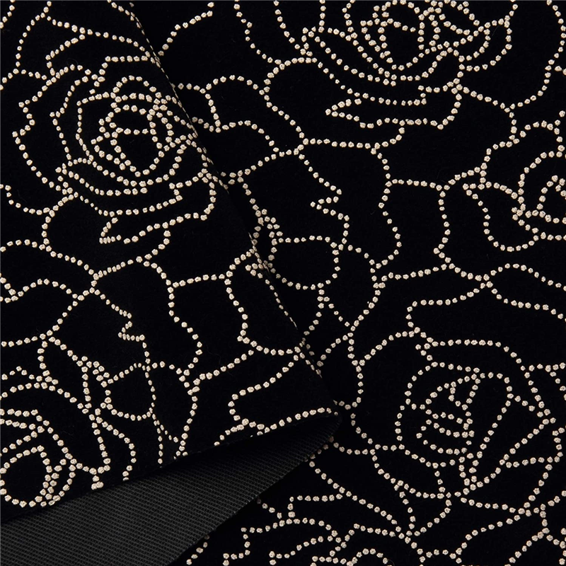 日本紐釦貿易 印伝調合皮スエードレザー生地 巾92cm×4m切売カット バラ柄 白 KP4080-6A-4M 1枚（ご注文単位1枚）【直送品】