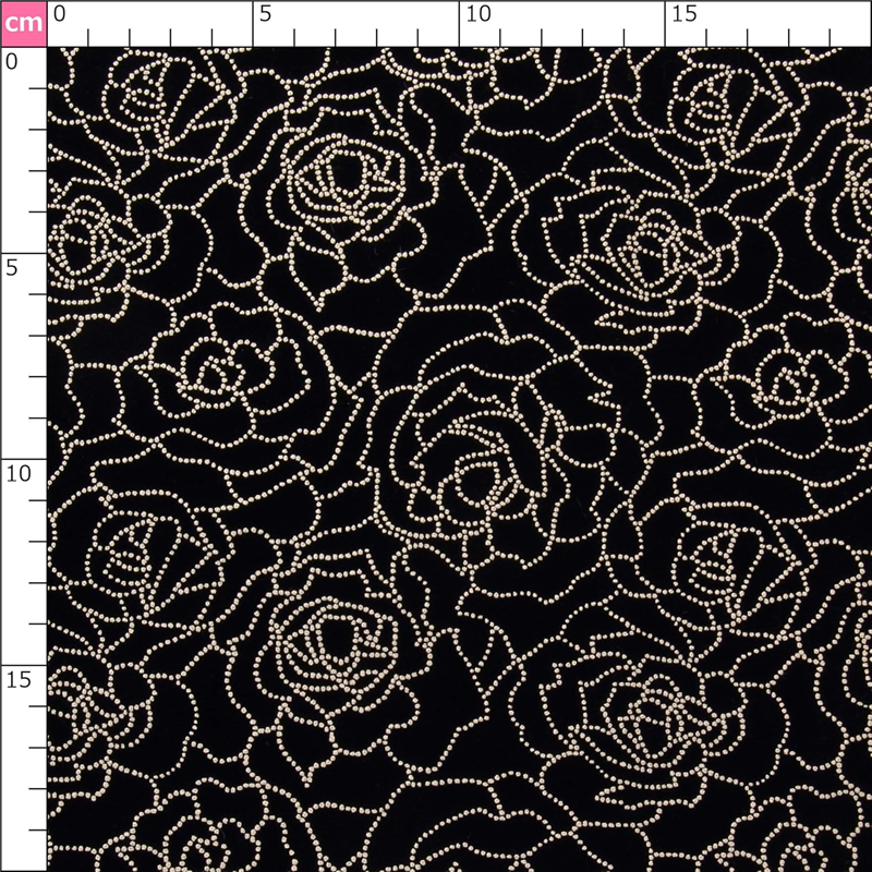 日本紐釦貿易 印伝調合皮スエードレザー生地 巾92cm×8m切売カット バラ柄 白 KP4080-6A-8M 1枚（ご注文単位1枚）【直送品】