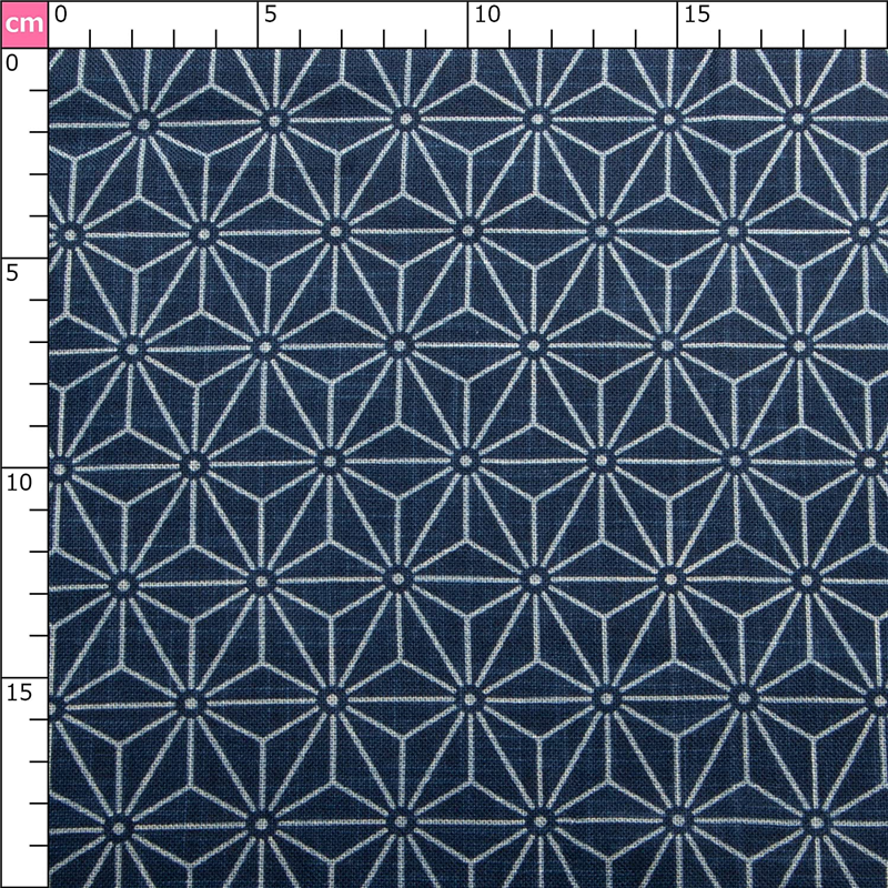 日本紐釦貿易 和風モダン柄生地 巾110cm×10m切売カット 麻の葉柄 KP7090-1-10M 1枚（ご注文単位1枚）【直送品】