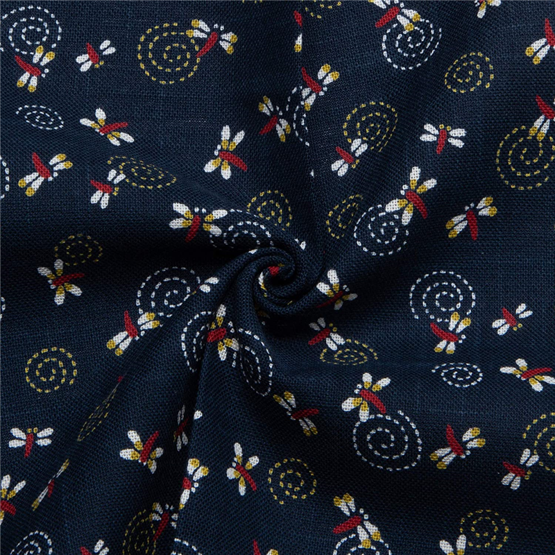 日本紐釦貿易 和風モダン柄生地 巾110cm×3m切売カット とんぼ柄 KP7090-111-3M 1枚（ご注文単位1枚）【直送品】