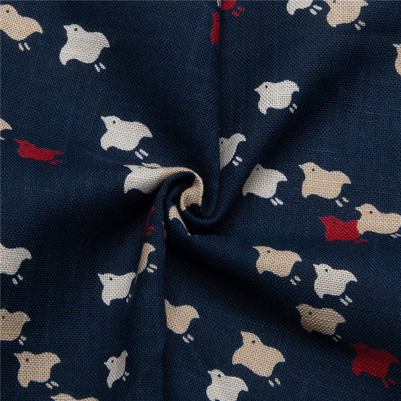 日本紐釦貿易 和風モダン柄生地 巾110cm×7m切売カット 千鳥柄 KP7090-135-7M 1枚（ご注文単位1枚）【直送品】