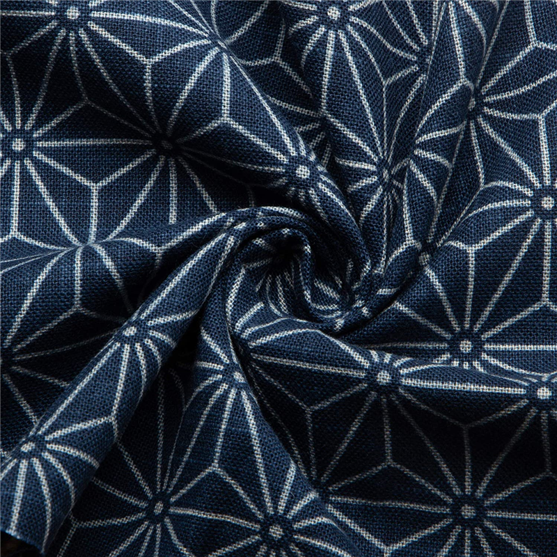 日本紐釦貿易 和風モダン柄生地 巾110cm×7m切売カット 麻の葉柄 KP7090-1-7M 1枚（ご注文単位1枚）【直送品】