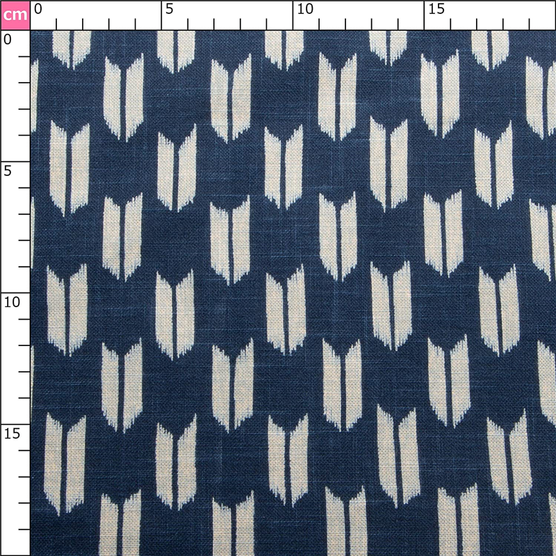 日本紐釦貿易 和風モダン柄生地 巾110cm×9m切売カット 矢絣文様柄 KP7090-18-9M 1枚（ご注文単位1枚）【直送品】