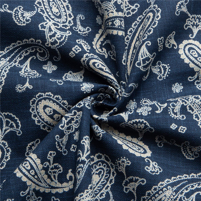 >日本紐釦貿易 和風モダン柄生地 巾110cm×3m切売カット ペイズリー柄 KP7090-25-3M 1枚（ご注文単位1枚）【直送品】