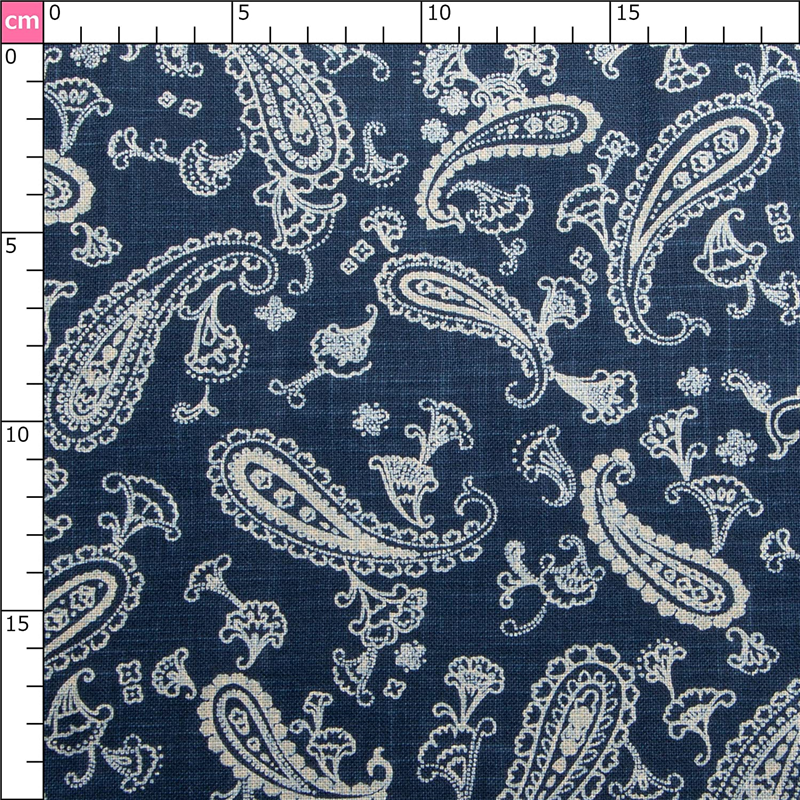 日本紐釦貿易 和風モダン柄生地 巾110cm×8m切売カット ペイズリー柄 KP7090-25-8M 1枚（ご注文単位1枚）【直送品】