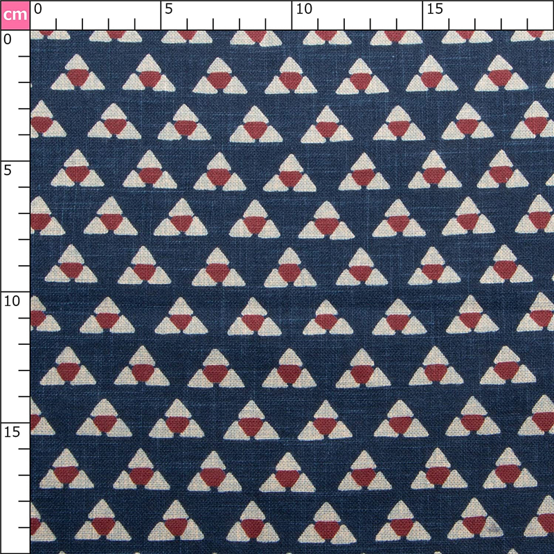 日本紐釦貿易 和風モダン柄生地 巾110cm×7m切売カット 三つうろこ柄 KP7090-39-7M 1枚（ご注文単位1枚）【直送品】