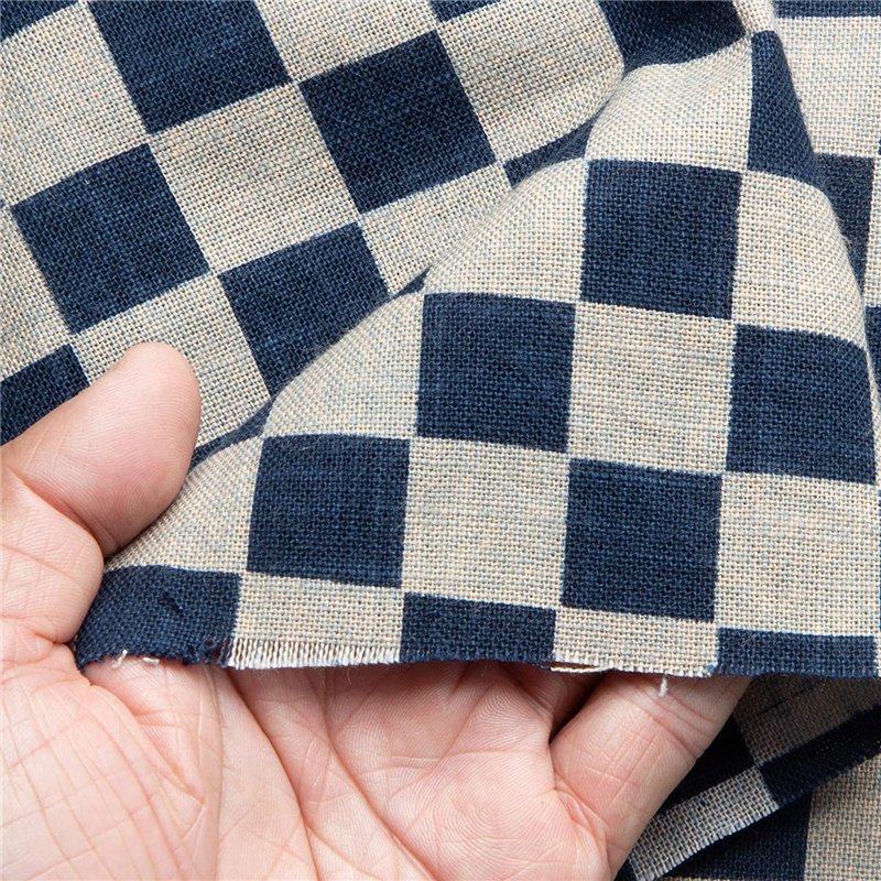 日本紐釦貿易 和風モダン柄生地 巾110cm×5m切売カット 市松格子柄 KP7090-40-5M 1枚（ご注文単位1枚）【直送品】