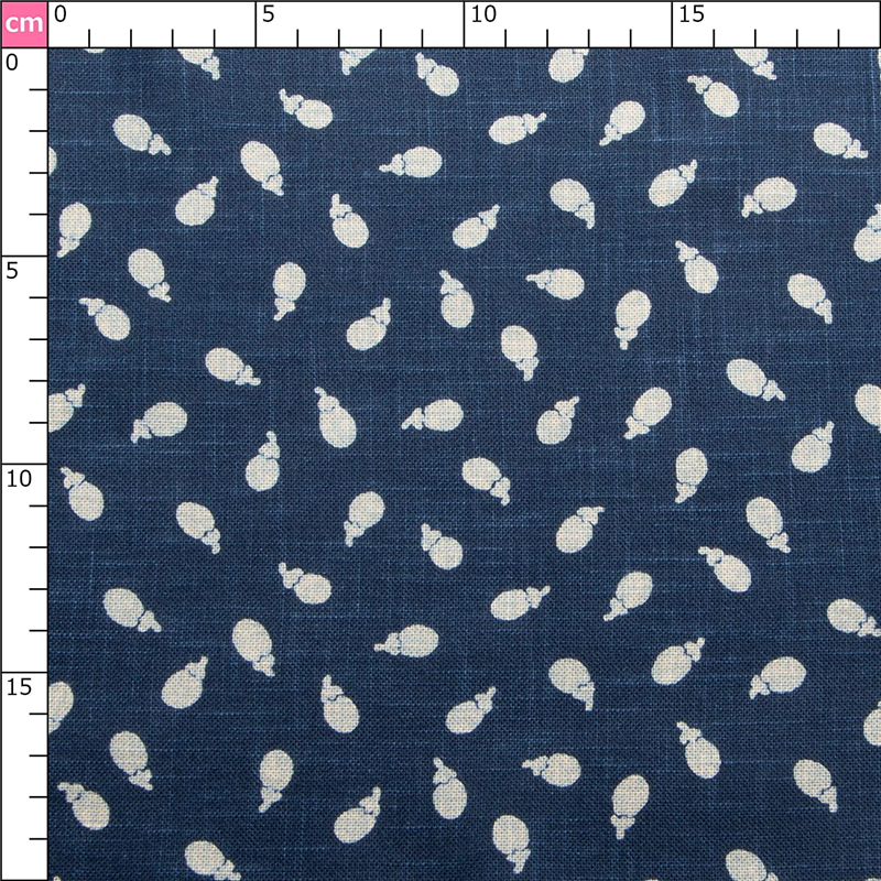 日本紐釦貿易 和風モダン柄生地 巾110cm×6m切売カット なす柄 KP7090-42-6M 1枚（ご注文単位1枚）【直送品】