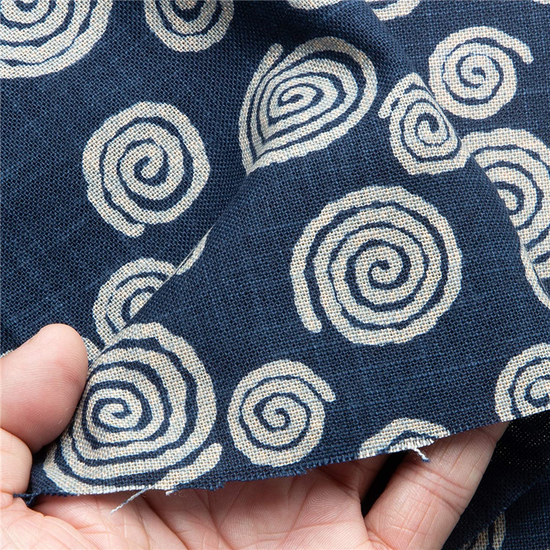 日本紐釦貿易 和風モダン柄生地 巾110cm×2m切売カット うずまき柄 KP7090-43-2M 1枚（ご注文単位1枚）【直送品】