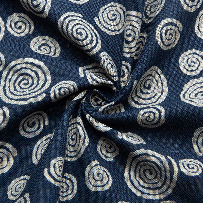 日本紐釦貿易 和風モダン柄生地 巾110cm×7m切売カット うずまき柄 KP7090-43-7M 1枚(ご注文単位1枚)【直送品】