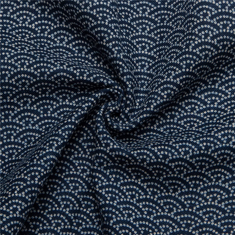 日本紐釦貿易 和風モダン柄生地 巾110cm×10m切売カット 青海波柄 KP7090-44-10M 1枚（ご注文単位1枚）【直送品】