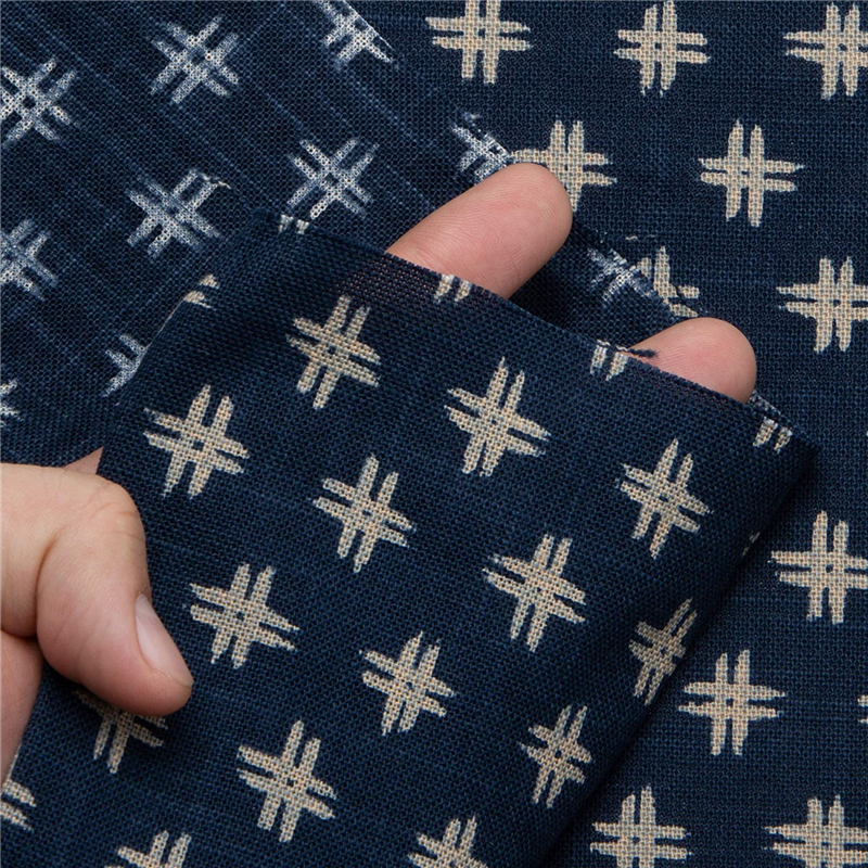 日本紐釦貿易 和風モダン柄生地 巾110cm×4m切売カット 井桁餅柄 KP7090-49-4M 1枚（ご注文単位1枚）【直送品】