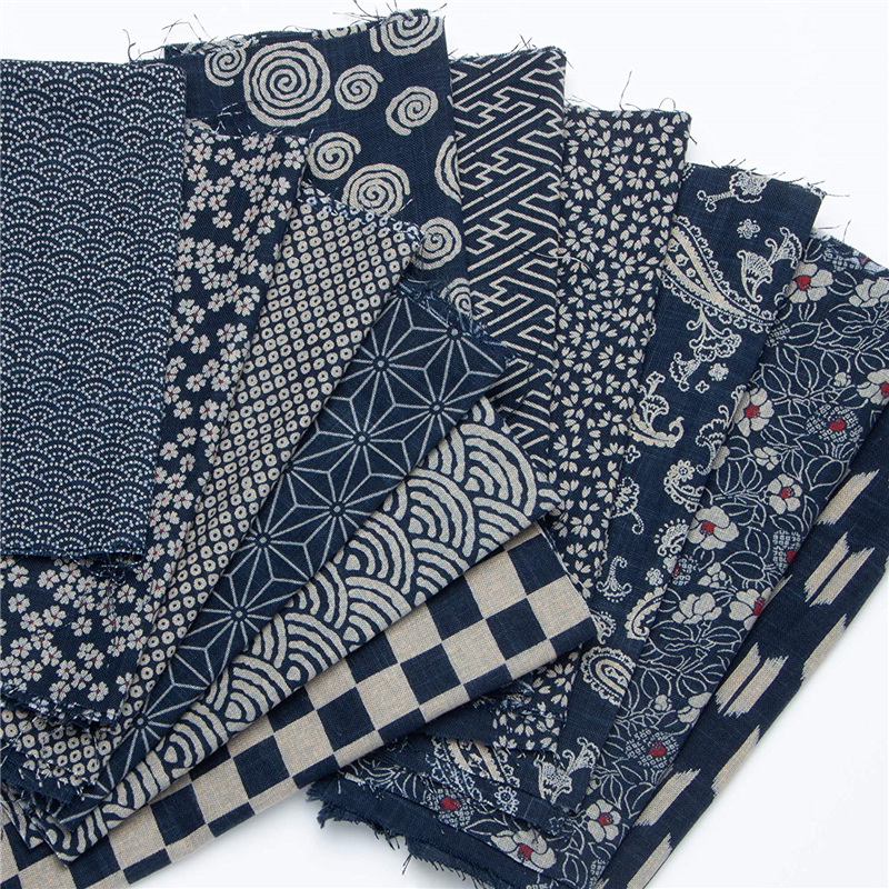 日本紐釦貿易 和風モダン柄生地 巾110cm×7m切売カット 井桁餅柄 KP7090-49-7M 1枚（ご注文単位1枚）【直送品】