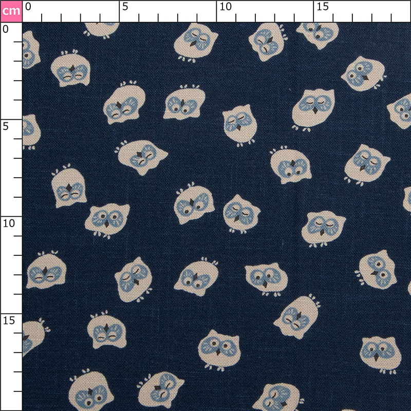 日本紐釦貿易 和風モダン柄生地 巾110cm×3m切売カット ふくろう柄 KP7090-91-3M 1枚（ご注文単位1枚）【直送品】