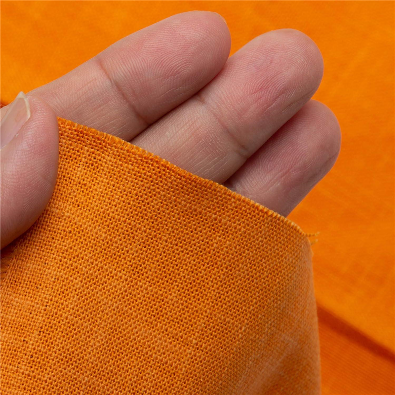 日本紐釦貿易 モーリーむら染生地 巾112cm×4m切売カット オレンジ KW7190-19-4M 1枚（ご注文単位1枚）【直送品】