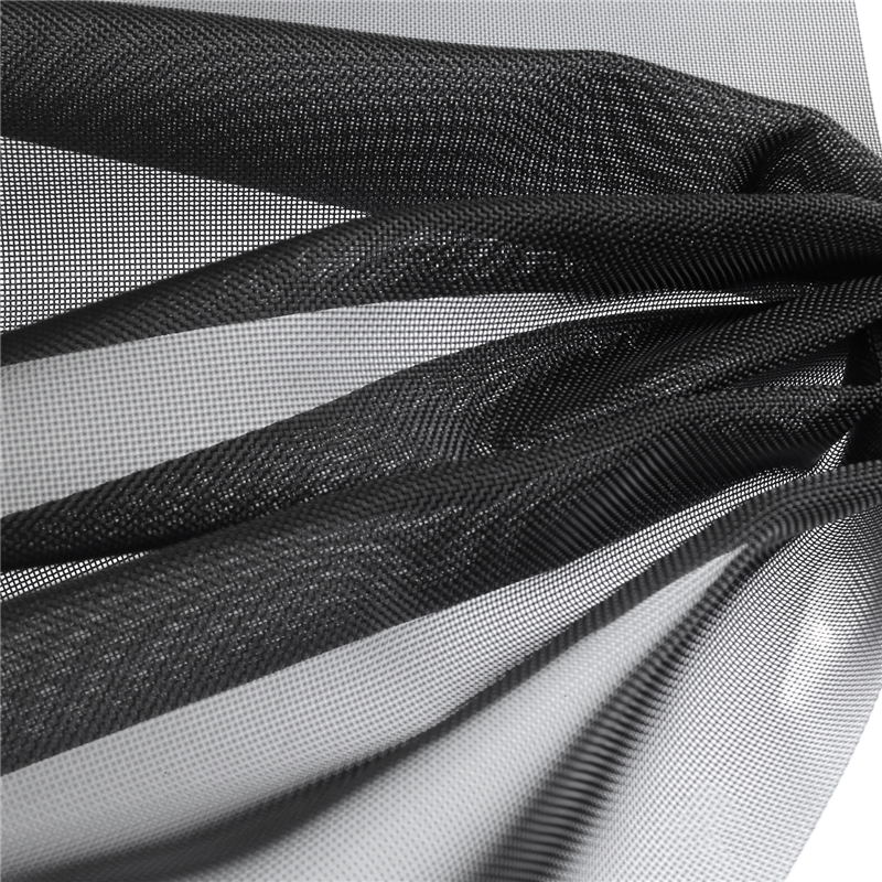 日本紐釦貿易 ナイロンチュール ハード 巾95cm×7m切売カット ブラック L1100-BK 1枚（ご注文単位1枚）【直送品】