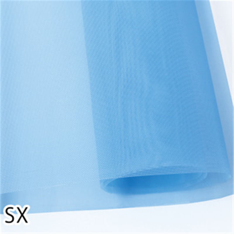 日本紐釦貿易 ナイロンチュール ハード 巾95cm×3m切売カット サックス L1100-SX 1枚（ご注文単位1枚）【直送品】