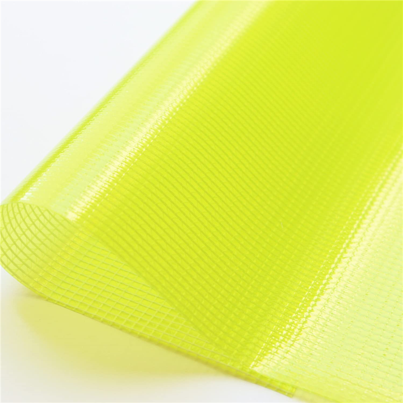 日本紐釦貿易 ビニール生地 ネットチェック小 イエロー 約巾65cm 2m切り売りカット MF34-9-2M 1枚（ご注文単位1枚）【直送品】