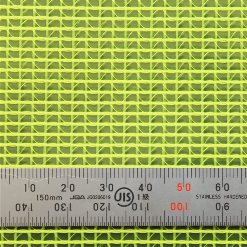 日本紐釦貿易 ビニール生地 ネットチェック小 イエロー 約巾65cm 4m切り売りカット MF34-9-4M 1枚（ご注文単位1枚）【直送品】