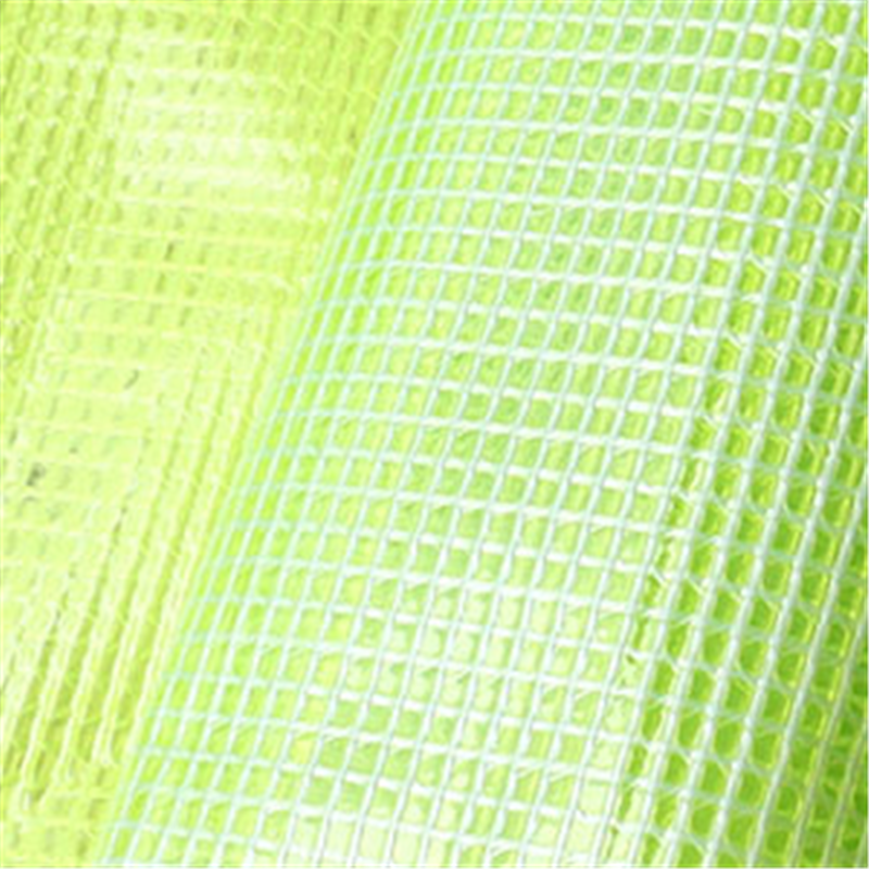 日本紐釦貿易 ビニール生地 ネットチェック小 イエロー 約巾65cm 4m切り売りカット MF34-9-4M 1枚（ご注文単位1枚）【直送品】