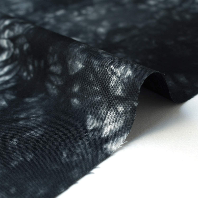 Kathy Mom キャシーマム ラニダイ むら染め 生地 Island Steyle 25 エレエレ ブラック系 巾110cm×5m切売カット MT6500-25-5M 1枚（ご注文単位1枚）【直送品】