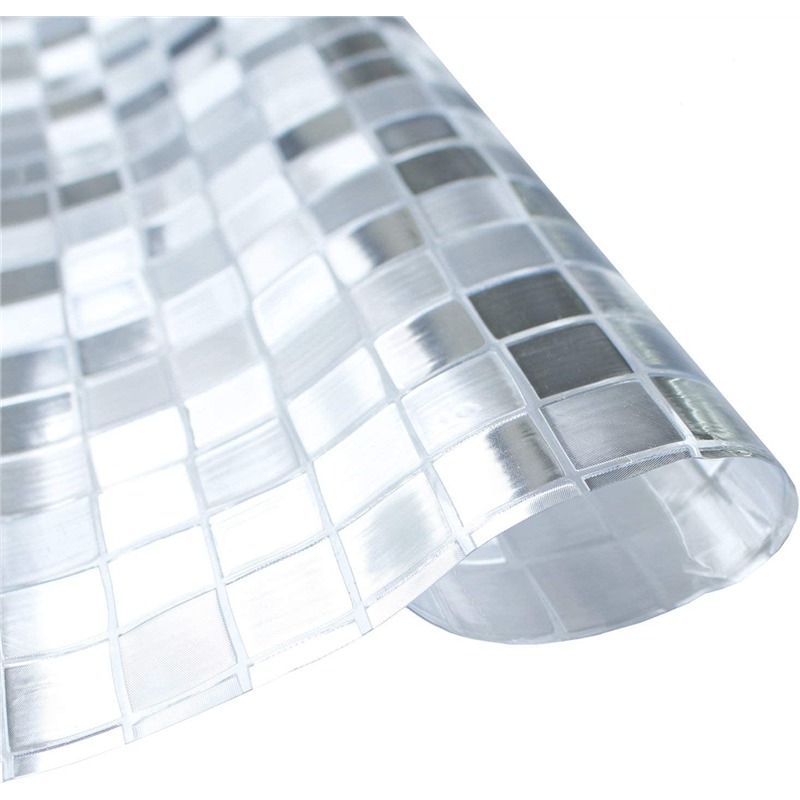 日本紐釦貿易 ビニール生地 キラキラエンボス タイル柄 巾92cm×8m切売カット SMD-180-8M 1枚（ご注文単位1枚）【直送品】