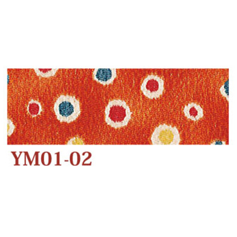 日本紐釦貿易 ちりめん 友禅 水玉 橙 巾約70cm×8m切売カット 1枚(ご注文単位1枚)【直送品】