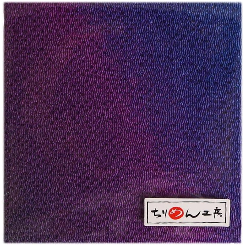 日本紐釦貿易 ちりめん 友禅 無地 グラデーション 青系 巾約70cm×6ｍ切売カット 1枚（ご注文単位1枚）【直送品】