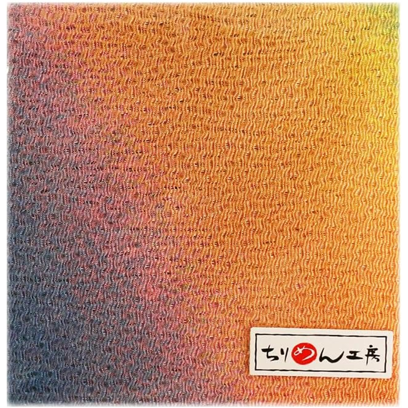 日本紐釦貿易 ちりめんカット 友禅 約23×33cm グラデーション 金茶 YN58-14 1枚（ご注文単位1枚）【直送品】