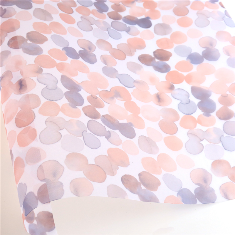 日本紐釦貿易 転写チュール ピンクと紫のドット 巾約68cm 1mカット F98244-1090-1M 1枚（ご注文単位1枚）【直送品】