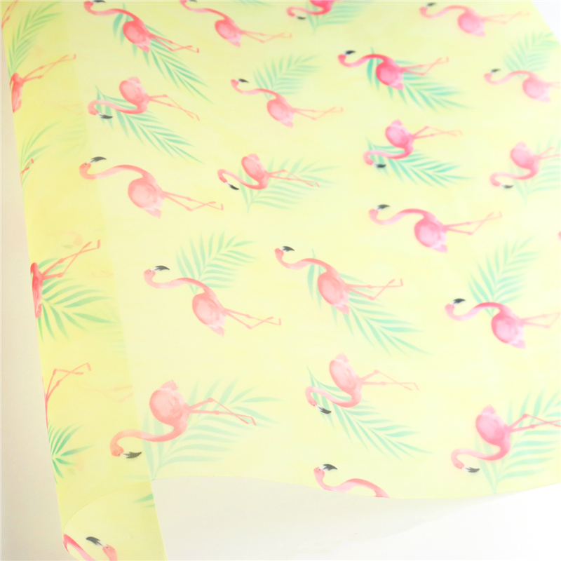 日本紐釦貿易 転写チュール フラミンゴ 巾約68cm 1mカット F98033-1005-1M 1枚（ご注文単位1枚）【直送品】