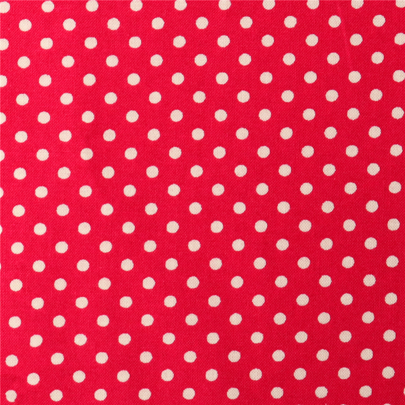 日本紐釦貿易 Happy Sweet Collection ドット小 スケア プリント生地 巾約110cm 生成×レッド 2mカット HS1283-15-2M 1枚(ご注文単位1枚)【直送品】