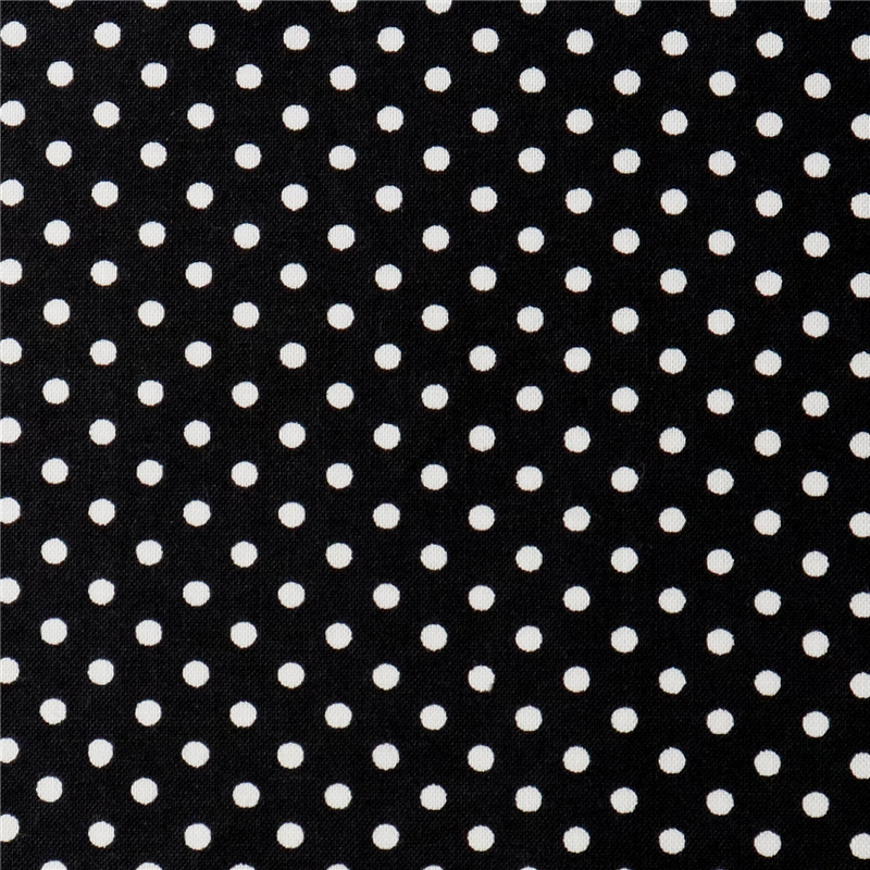 日本紐釦貿易 Happy Sweet Collection ドット小 スケア プリント生地 巾約110cm 白×ブラック 2mカット HS1283-18-2M 1枚(ご注文単位1枚)【直送品】