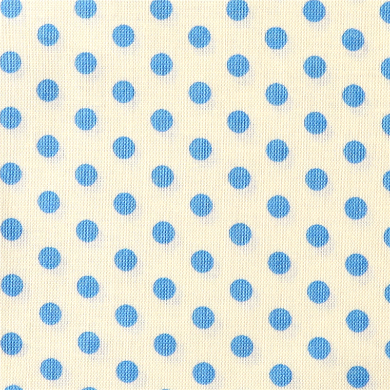 日本紐釦貿易 Happy Sweet Collection ドット スケア プリント生地 巾約110cm 水色×生成 2mカット HS1284-3-2M 1枚(ご注文単位1枚)【直送品】