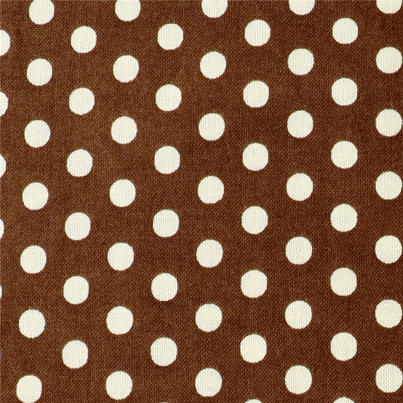 日本紐釦貿易 Happy Sweet Collection ドット スケア プリント生地 巾約110cm 生成×ブラウン 2mカット HS1284-16-2M 1枚（ご注文単位1枚）【直送品】
