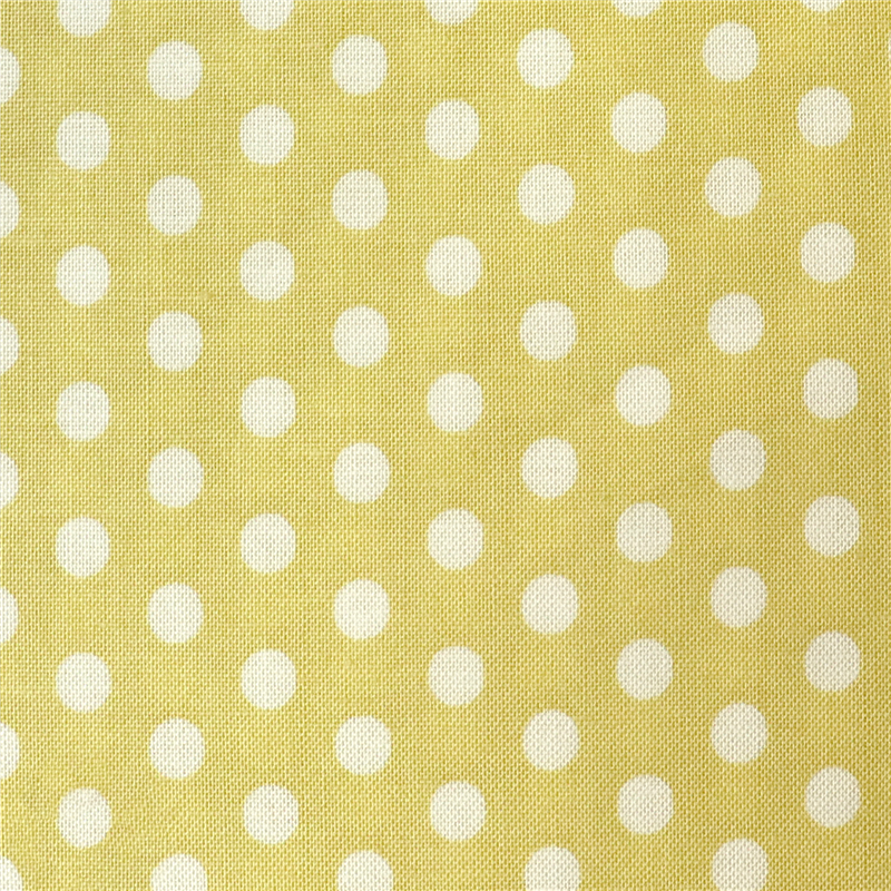 日本紐釦貿易 Happy Sweet Collection ドット スケア プリント生地 巾約110cm 白×パステルゴールド 2mカット HS1284-106-2M 1枚(ご注文単位1枚)【直送品】