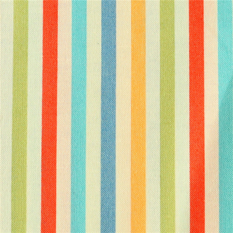 日本紐釦貿易 Happy Sweet Collection ストライプ スケア プリント生地 巾約110cm カラフル×生成 3mカット HS1282-11-3M 1枚（ご注文単位1枚）【直送品】