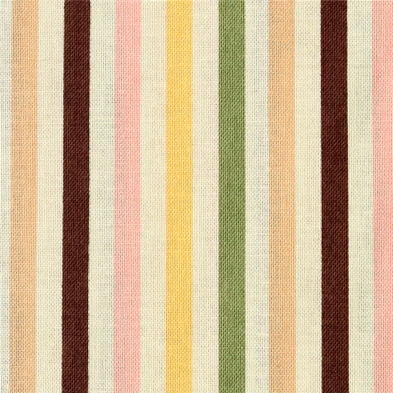 日本紐釦貿易 Happy Sweet Collection ストライプ スケア プリント生地 巾約110cm カラフル×生成 3mカット HS1282-12-3M 1枚（ご注文単位1枚）【直送品】