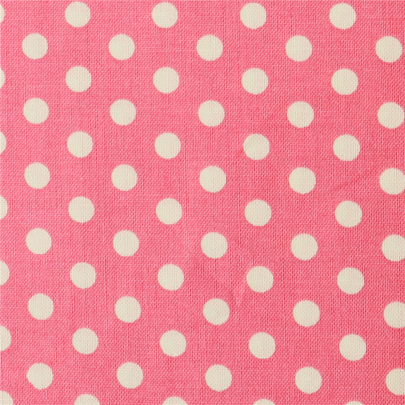 日本紐釦貿易 Happy Sweet Collection ドット スケア プリント生地 巾約110cm 生成×ピンク 3mカット HS1284-11-3M 1枚(ご注文単位1枚)【直送品】