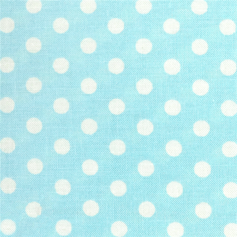日本紐釦貿易 Happy Sweet Collection ドット スケア プリント生地 巾約110cm 白×パステルブルー 3mカット HS1284-101-3M 1枚(ご注文単位1枚)【直送品】