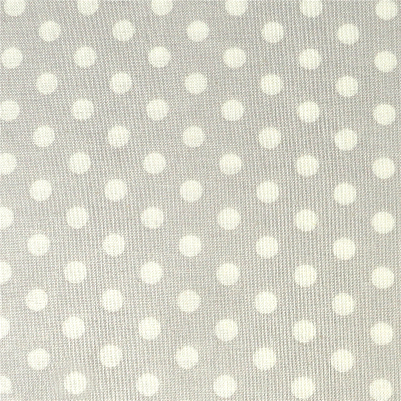 >日本紐釦貿易 Happy Sweet Collection ドット スケア プリント生地 巾約110cm 白×グレー 3mカット HS1284-108-3M 1枚（ご注文単位1枚）【直送品】