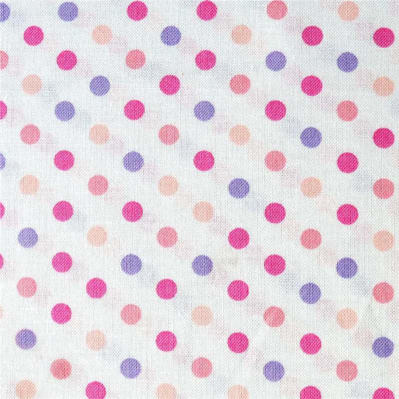 日本紐釦貿易 Happy Sweet Collection ドット スケア プリント生地 巾約110cm 白×カラフル 3mカット HS1284-111-3M 1枚(ご注文単位1枚)【直送品】