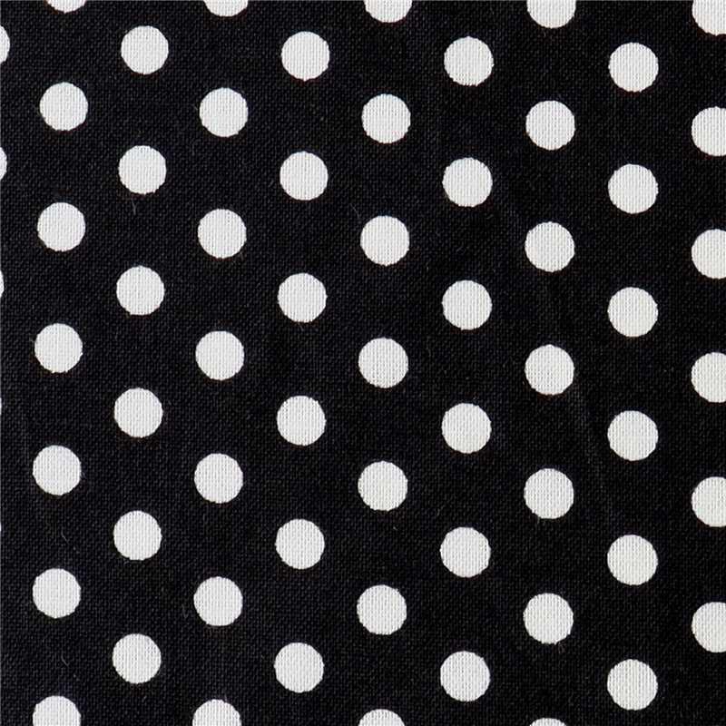 日本紐釦貿易 Happy Sweet Collection ドット スケア プリント生地 巾約110cm 白×ブラック 6mカット HS1284-18-6M 1枚（ご注文単位1枚）【直送品】