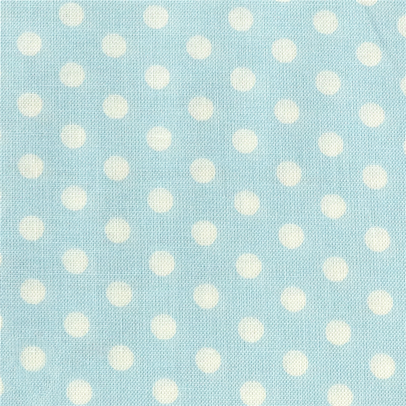日本紐釦貿易 Happy Sweet Collection ドット スケア プリント生地 巾約110cm 白×パステルライトブルー 6mカット HS1284-105-6M 1枚（ご注文単位1枚）【直送品】