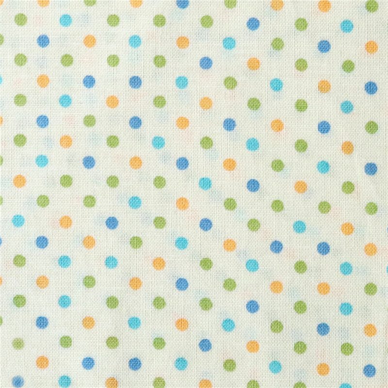 日本紐釦貿易 Happy Sweet Collection ドット小 スケア プリント生地 巾約110cm カラフル×生成 7mカット HS1283-9-7M 1枚(ご注文単位1枚)【直送品】