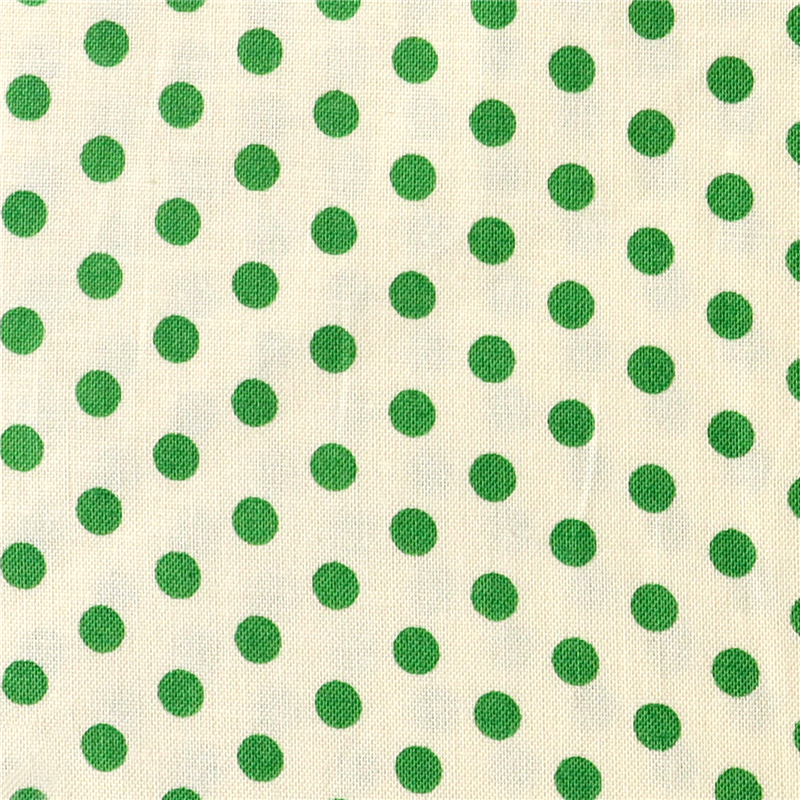 日本紐釦貿易 Happy Sweet Collection ドット スケア プリント生地 巾約110cm グリーン×生成 7mカット HS1284-4-7M 1枚(ご注文単位1枚)【直送品】