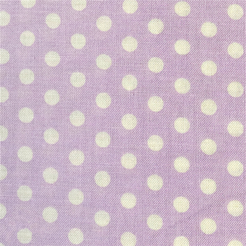 日本紐釦貿易 Happy Sweet Collection ドット スケア プリント生地 巾約110cm 白×パステルパープル 8mカット HS1284-104-8M 1枚（ご注文単位1枚）【直送品】