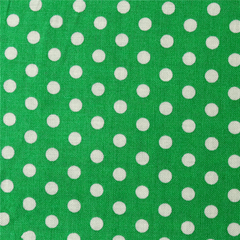 日本紐釦貿易 Happy Sweet Collection ドット スケア プリント生地 巾約110cm 生成×グリーン 9mカット HS1284-14-9M 1枚（ご注文単位1枚）【直送品】