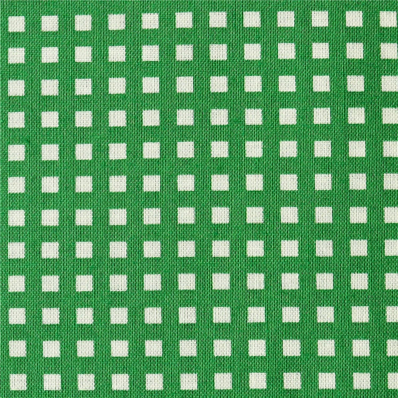 日本紐釦貿易 カラフルチェック柄 プリント生地 北欧風 布 Happy Sweet collection グリーン 巾約110cm×9m切売カット HS1287-6-9M 1枚(ご注文単位1枚)【直送品】